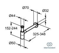 MEDIDAS SIFON LAVABO IDEAL STANDARD